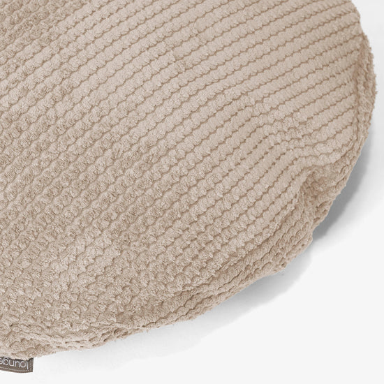 Dekokissen / Sofa Kissenbezug Rund 50cm - Pom-Pom Creme 02