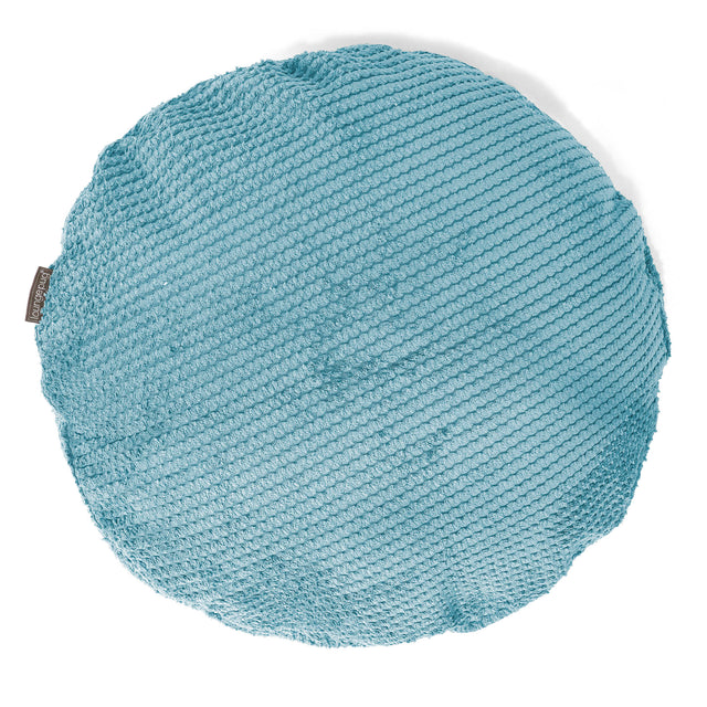 Dekokissen / Sofa Kissenbezug Rund 50cm - Pom-Pom Türkis 01