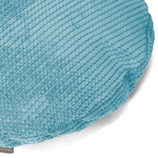 Dekokissen / Sofa Kissenbezug Rund 50cm - Pom-Pom Türkis 02