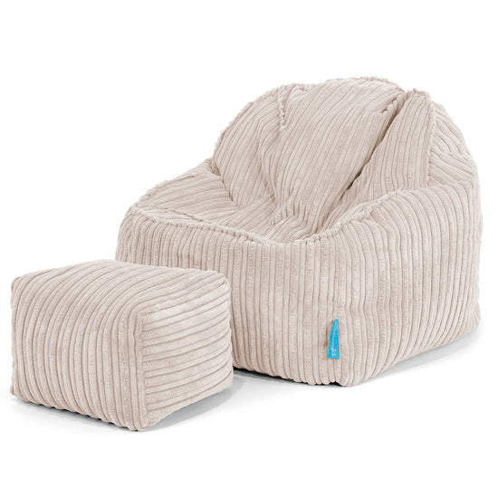 Der Slouchy Kinder Sitzsack 2-6 Jahre - Cord Elfenbein_03