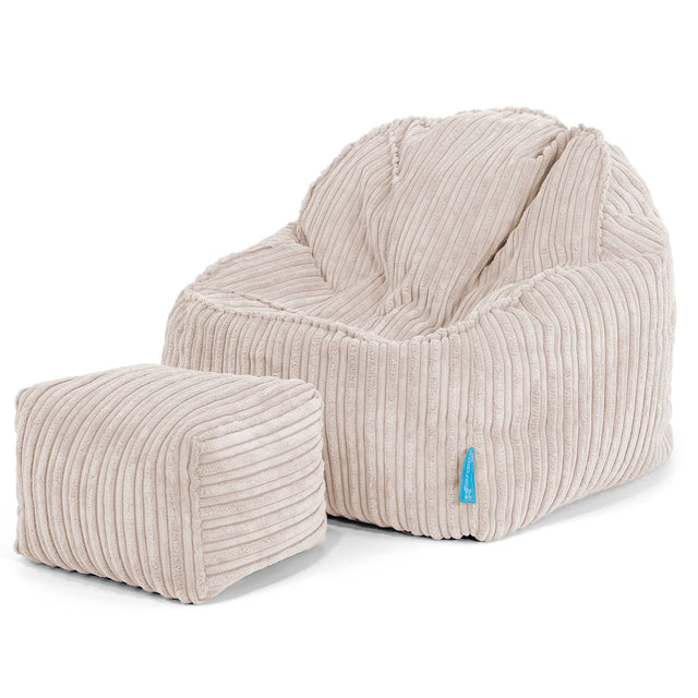 Der Slouchy Kinder Sitzsack 2-6 Jahre - Cord Elfenbein_03