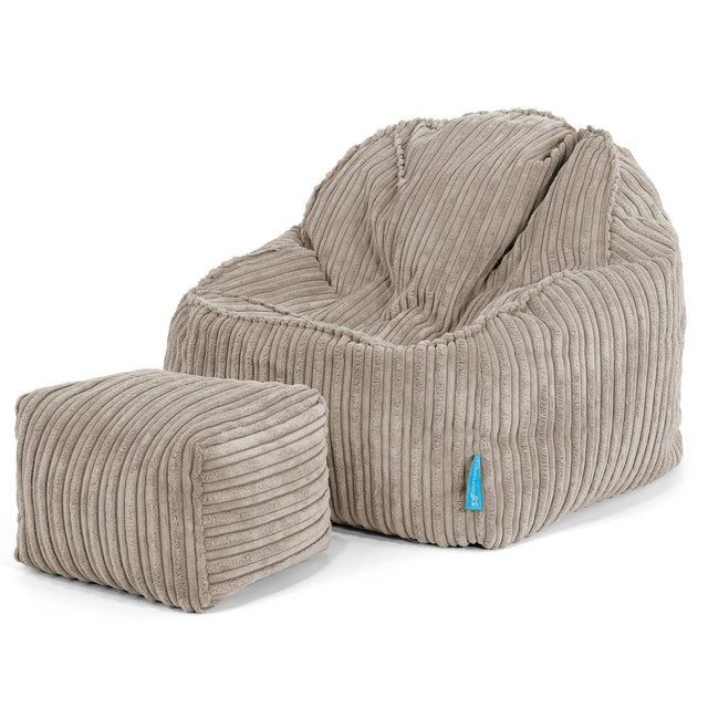 Der Slouchy Kinder Sitzsack 2-6 Jahre - Cord Nerzfarben_03