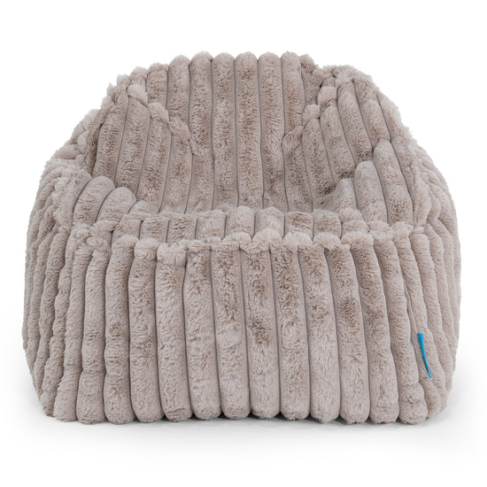 Der Slouchy Kinder Sitzsack 2-6 Jahre - Ultra Plüsch Cord Nerzfarben 02