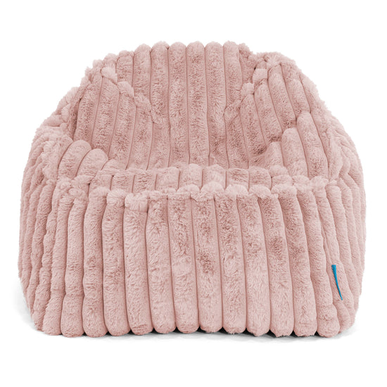 Der Slouchy Kinder Sitzsack 2-6 Jahre - Ultra Plüsch Cord Pastellrosa 02