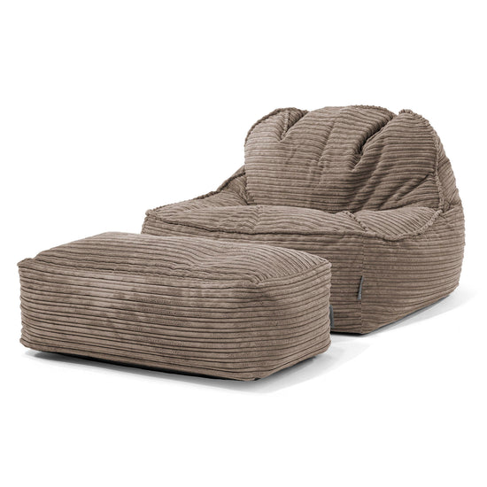 Der Slouchy Sitzsack Sessel 2.0 - Cord Beigegrau 02