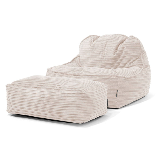 Der Slouchy Sitzsack Sessel 2.0 - Cord Elfenbein 02