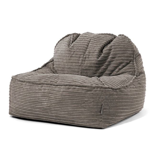 Der Slouchy Sitzsack Sessel 2.0 - Cord Graphitgrau 01