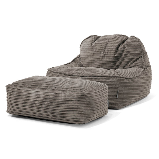 Der Slouchy Sitzsack Sessel 2.0 - Cord Graphitgrau 02