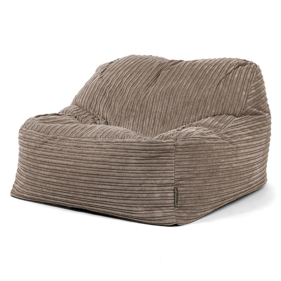 Der Slouchy Sitzsack Sessel - Cord Beigegrau 01