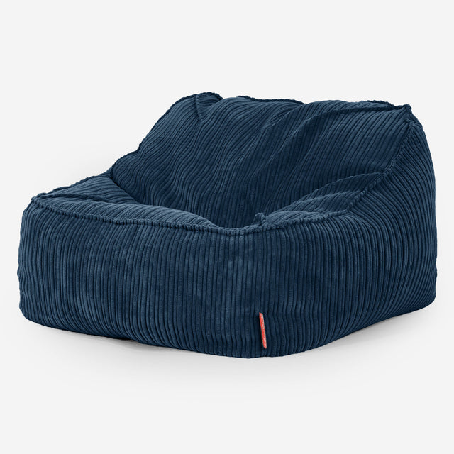 Der Slouchy Sitzsack Sessel - Cord Marineblau 01