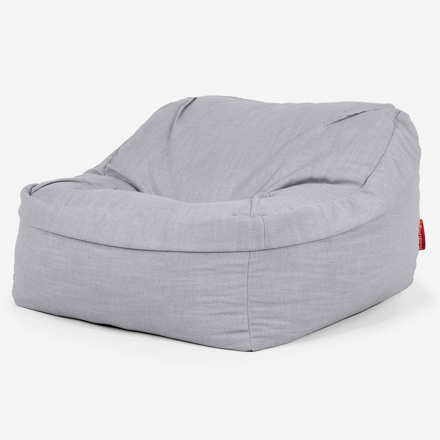 Der Slouchy Sitzsack Sessel - Leinenlook Silber 01