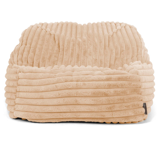 Der Slouchy Sitzsack Sessel - Ultra Plüsch Cord Pfirsich 02