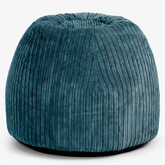 Schminktisch-Pouf-Hocker - Cord Blaugrün 01