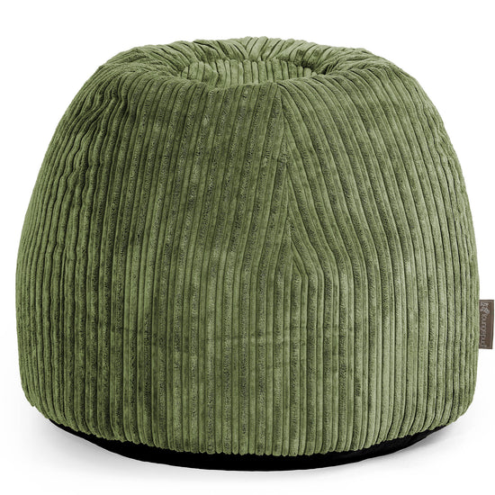 Schminktisch-Pouf-Hocker - Cord Nadelwaldgrün 01