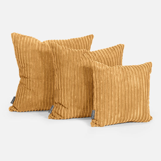 Extra Große Dekokissen / Sofa Kissenbezug 70 x 70cm - Cord Goldhonig 02