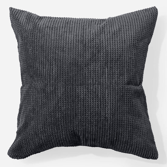 Extra Große Dekokissen / Sofa Kissenbezug 70 x 70cm - Pom-Pom Schwarz 01