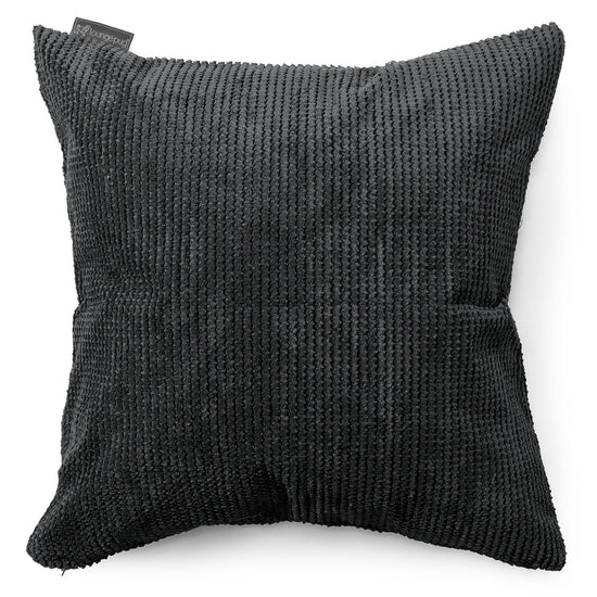 Extra Große Dekokissen / Sofa Kissenbezug 70 x 70cm - Pom-Pom Schwarz 01
