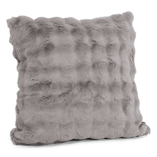 Extra Große Dekokissen / Sofa Kissenbezug 70 x 70cm - Bubble Pelz Grau 02