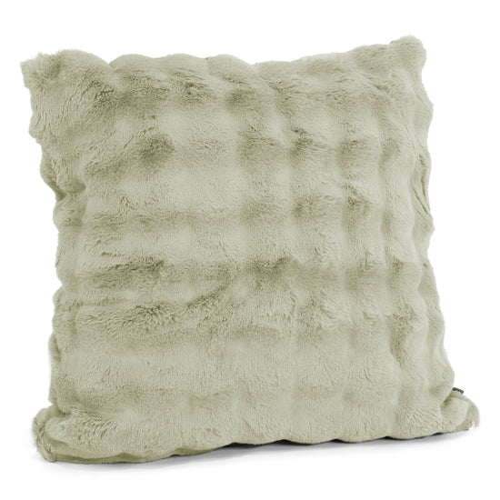 Extra Große Dekokissen / Sofa Kissenbezug 70 x 70cm - Bubble Pelz Salbeigrün 02