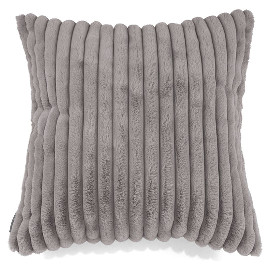 Extra Große Dekokissen / Sofa Kissenbezug 70 x 70cm - Ultra Plüsch Cord Grau 01