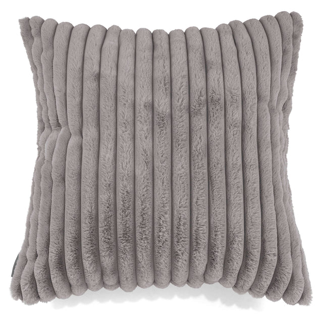 Extra Große Dekokissen / Sofa Kissenbezug 70 x 70cm - Ultra Plüsch Cord Grau 01