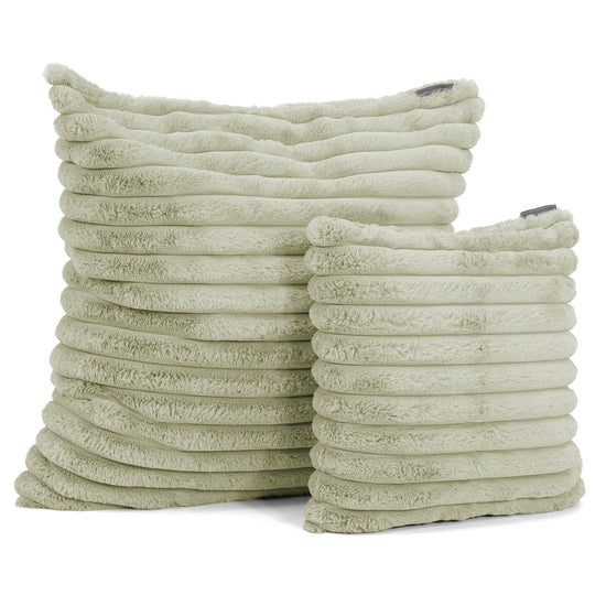 Extra Große Dekokissen / Sofa Kissenbezug 70 x 70cm - Ultra Plüsch Cord Salbeigrün 02