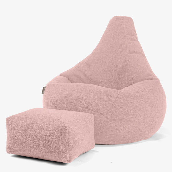 Gaming Sitzsack Sessel - Bouclé Pink 01