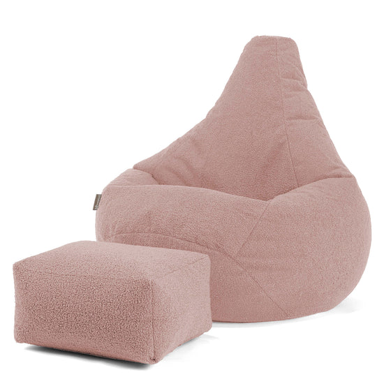 Gaming Sitzsack Sessel - Bouclé Pink 01