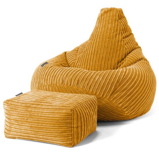 Gaming Sitzsack Sessel - Cord Goldhonig 01