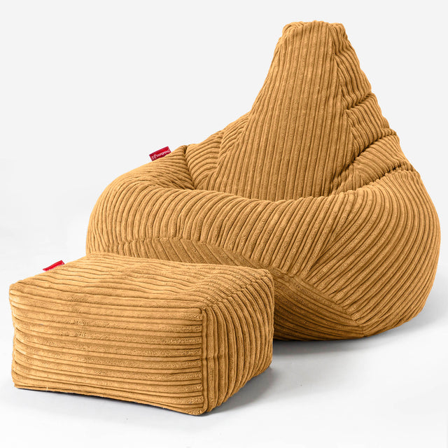 Gaming Sitzsack Sessel - Cord Goldhonig 01