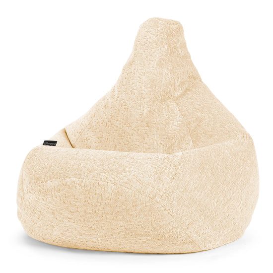 Gaming Sitzsack Sessel - Luxuriöser Chenille Elfenbein 02