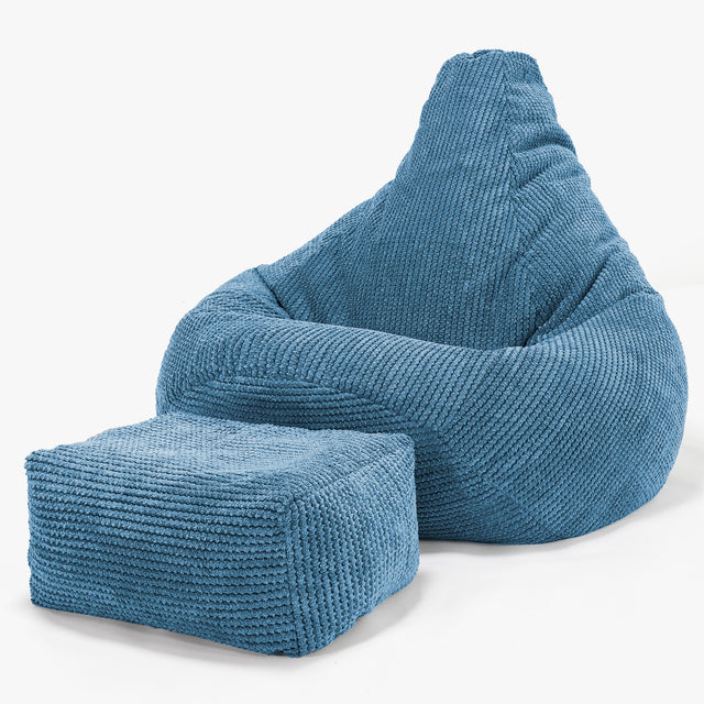 Gaming Sitzsack Sessel - Pom-Pom Himmelblau 01