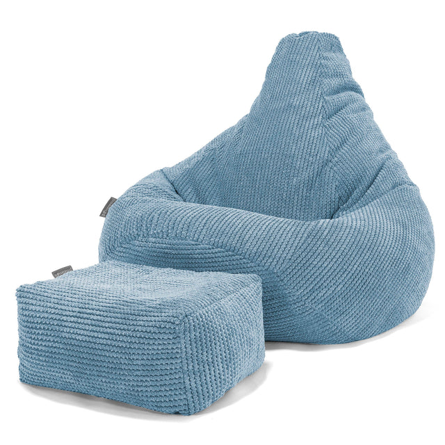Gaming Sitzsack Sessel - Pom-Pom Himmelblau 01