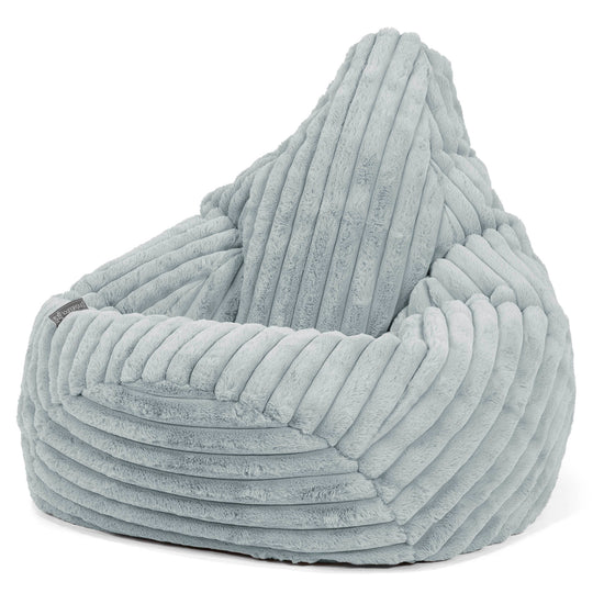 Gaming Sitzsack Sessel - Ultra Plüsch Cord Taubenblau 02