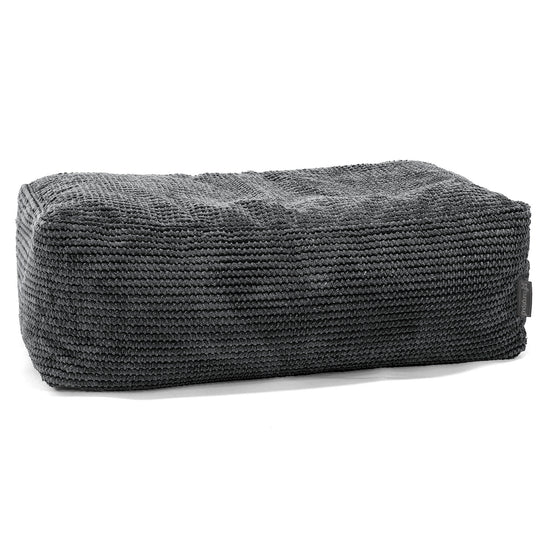 Groß Fußhocker - Pom-Pom Schwarz 01