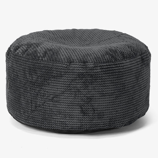 Großer runder Fußhocker - Pom-Pom Moosgrün 01