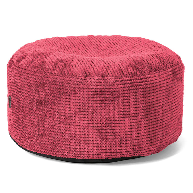 Großer runder Fußhocker - Pom-Pom Pastellrot 01