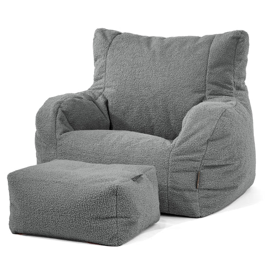 Josephine Sitzsack Ohrensessel - Bouclé Grau 02