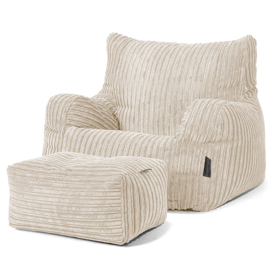 Josephine Sitzsack Ohrensessel - Cord Creme 02