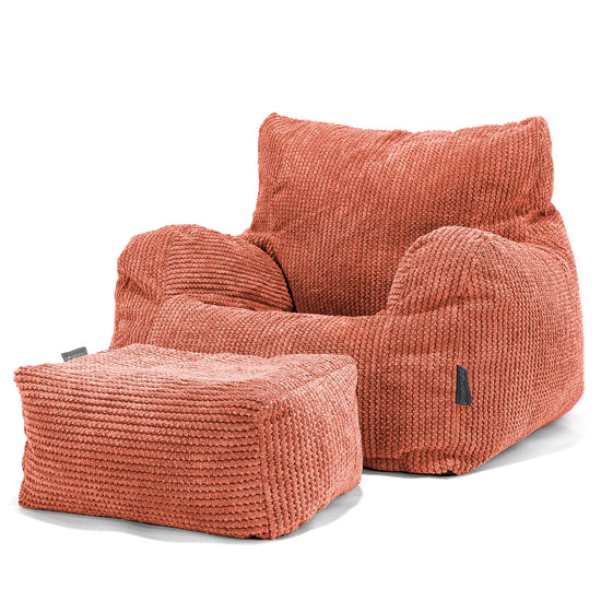Josephine Sitzsack Ohrensessel - Pom-Pom Kürbisorange 02