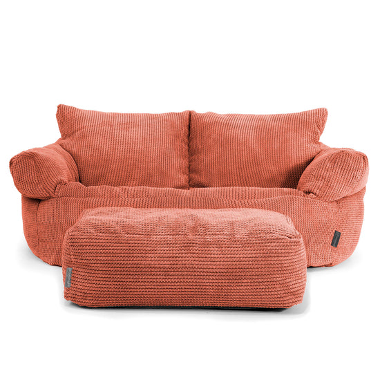 Josephine Sitzsack Sofa - Pom-Pom Kürbisorange 02
