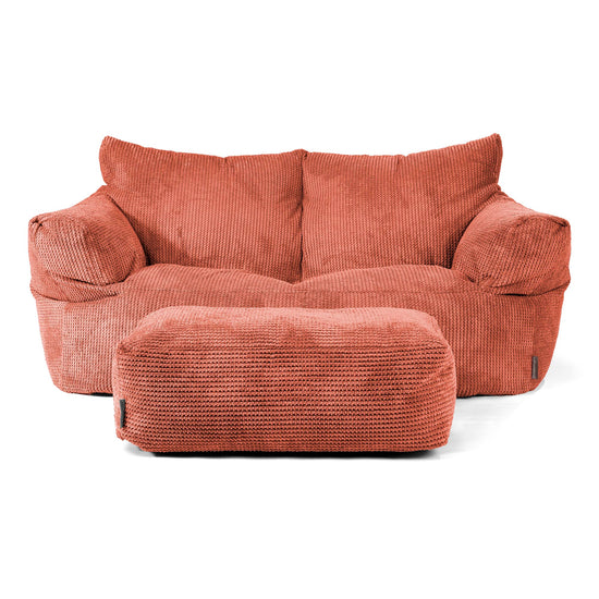 Josephine Sitzsack Sofa - Pom-Pom Kürbisorange 02