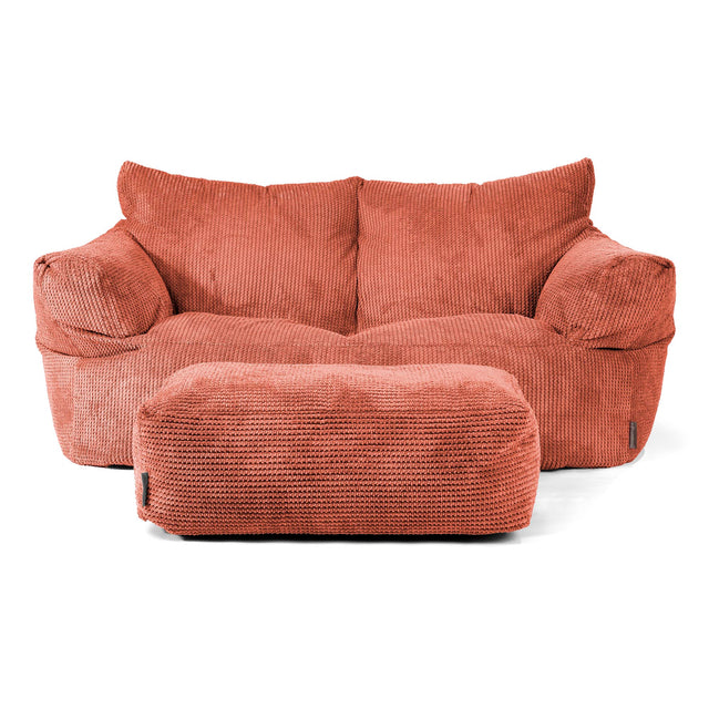 Josephine Sitzsack Sofa - Pom-Pom Kürbisorange 02