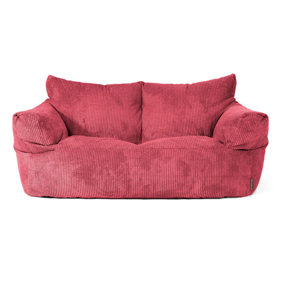 Josephine Sitzsack Sofa - Waffle Cord Pastellrot 01