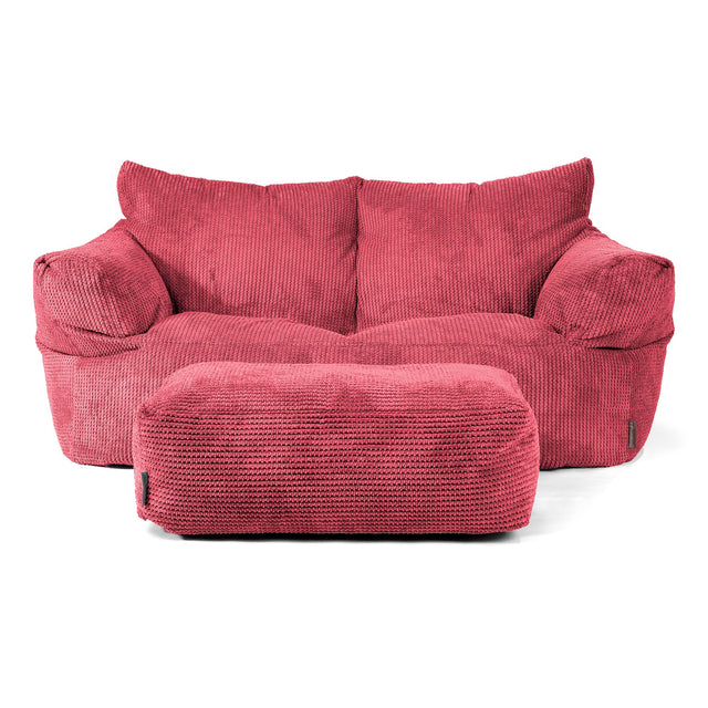 Josephine Sitzsack Sofa - Pom-Pom Pastellrot 02