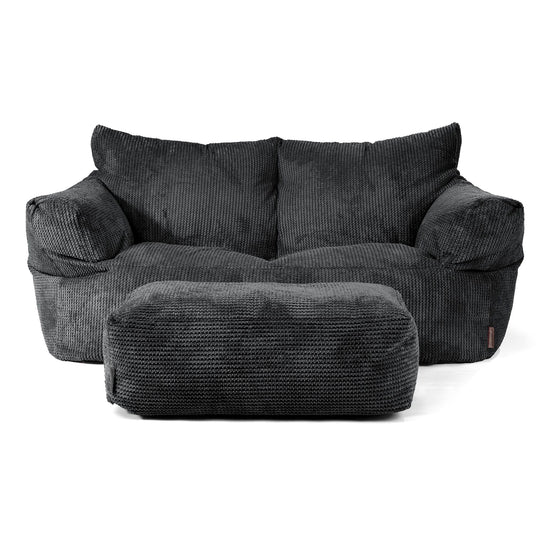 Josephine Sitzsack Sofa - Pom-Pom Schwarz 02