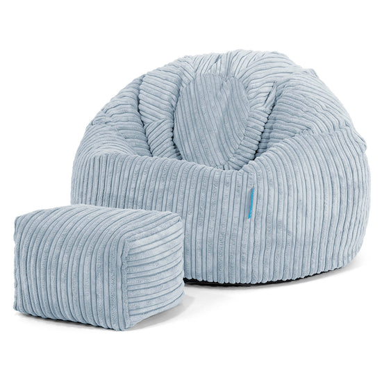 Klassicher Kindersessel Sitzsack 1-5 jahren - Cord Baby Blau_02