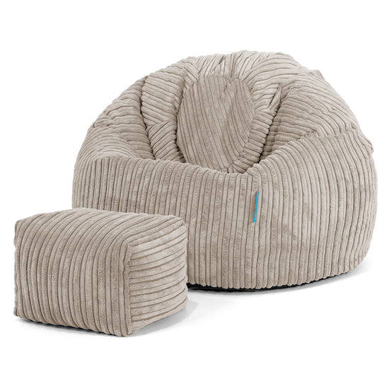 Klassicher Kindersessel Sitzsack 1-5 jahren - Cord Nerzfarben_02