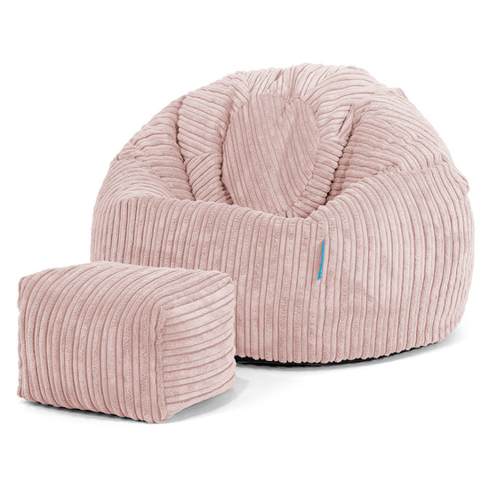 Klassicher Kindersessel Sitzsack 1-5 jahren - Cord Rosa_02