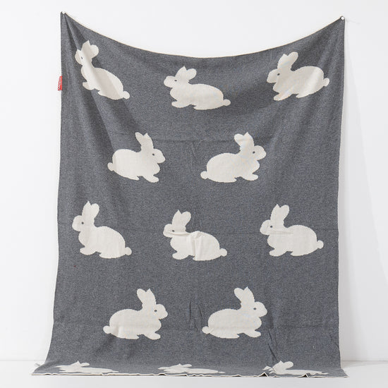 Kinder Kuscheldecke / Tagesdecke - Gestrickte Rabbit 02